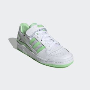 Adidas Low Top Forum Shoe with Pop of Satin with Recycled Content