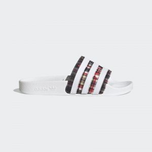 ADIDAS HER STUDIO LONDON ADILETTE SLIDES Vivid Red / Cloud White / Core Black