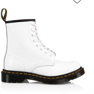 Dr. Martens 1460 Croc-Embossed Patent Leather Boots